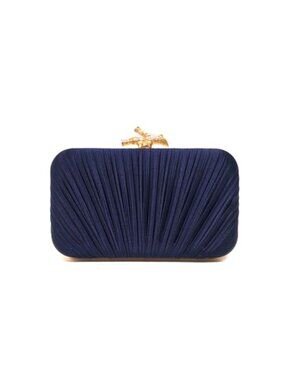 Ruched Evening Clutch Purses Women's Pleated Fabric Handbag